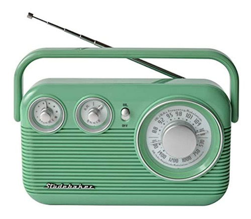 Imagen 2 de 6 de Studebaker Sb2003 - Radio Retro Am Fm Verde Azulado