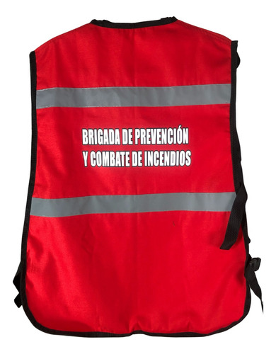 Chaleco Rojo De La Brigada Prevención Y Combate Incendios