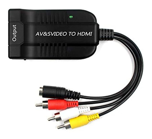 Adaptador De Convertidor Rca Av A Hdmi Macho Compuesto Cvbs