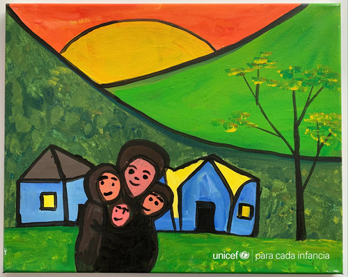 Regalo Solidario Unicef- Arte Con Causa: Familia Y Montanas