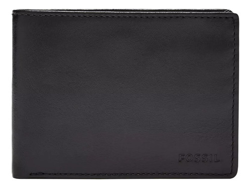 Fossil Billetera Modelo Mykel Cuero Genuino Negra Original!