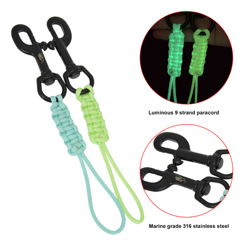 Perno Giratorio Para Buceo, Gancho A Presión 316 Ss Con Cord