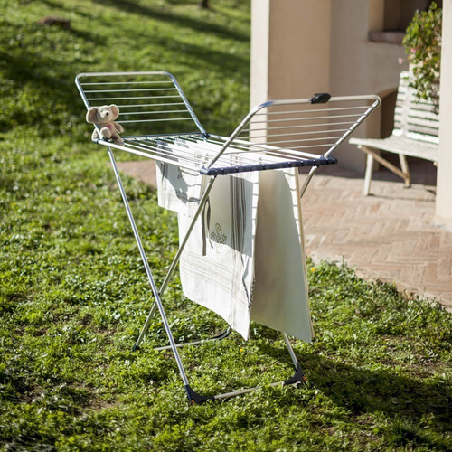 Tendedero Tender Ropa Pie Plegable Alas Aluminio Gimi Italia Color Violeta