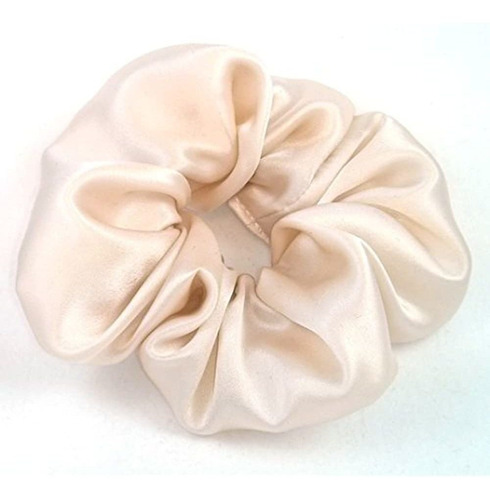 Champan Charmeuse Seda Scrunchy-regular - Hecho En Ee. Uu.