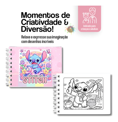Livros De Colorir Estilo Bobbie Goods Vários Modelos Stitch Capivara E Outros