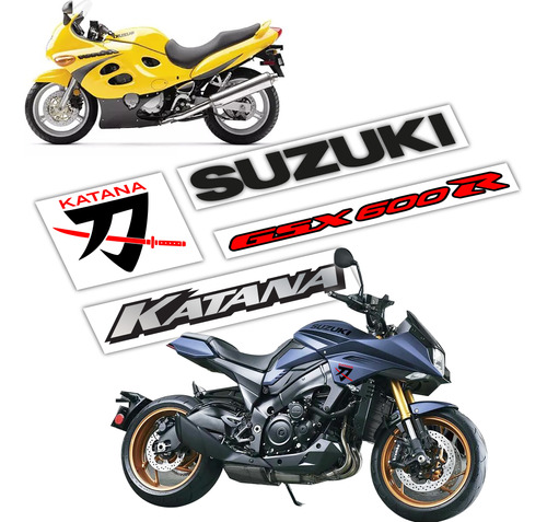 Kit Stickers Katana Gsx 600r Suzuki Calcomanías Vinil Moto