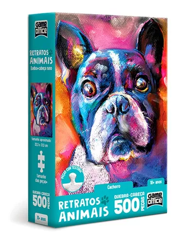 Quebra Cabeca Retratos Animais Cachorro 500 Pecas Nano Puzzle Game Office -  Toyster