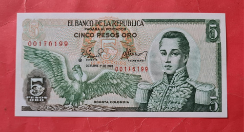 Billete De Cinco Pesos Asterisco 1978