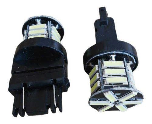 Par Focos 3157 21 Led Mazorca Cuarto Y Stop Blanco Luz Fija
