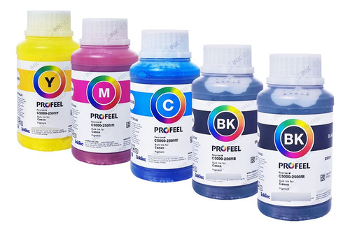 Tinta C5000 Pigmentada Profeel Para Can On Maxify 5x250ml