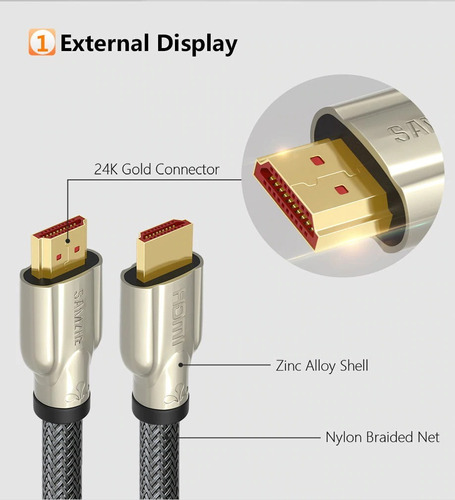 Cable Hdmi 2.0 4k 60fps,18gb,1.5mts Alta Calidad,3 Unidades