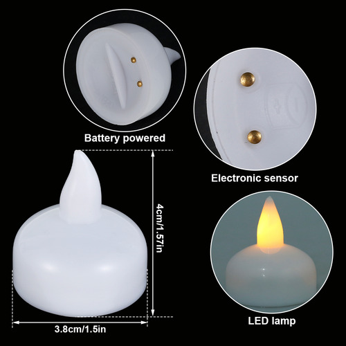 36/12 Velas Flotantes, Velas De Té Sin Llama