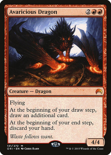 Carta Magic Avaricious Dragon Magic Origins Mtg