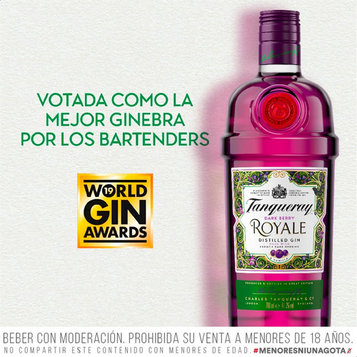 Gin Tanqueray Dark Berry Royale Caja X2 Botellas