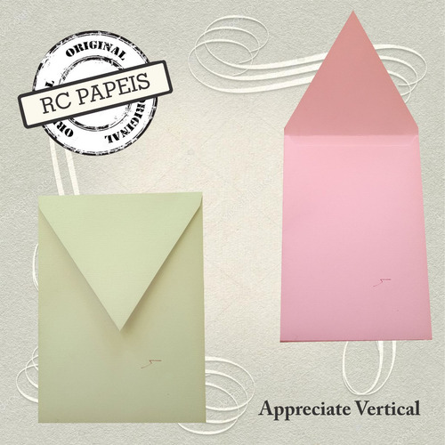 Imagem 1 de 2 de 50 Envelopes Para Convites Appreciate Vertical 15 X 21 Cm.
