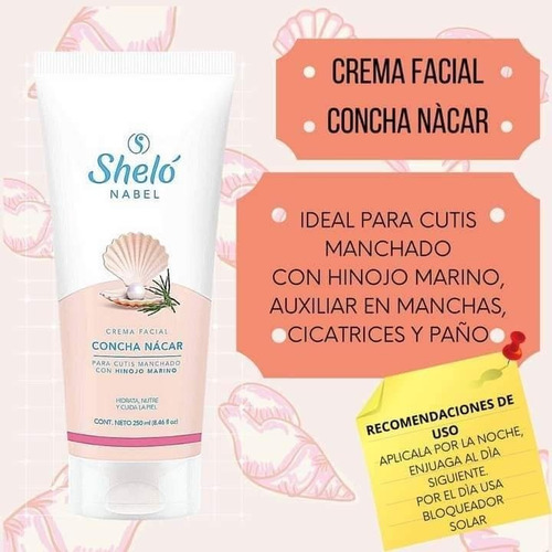 Imagen 3 de 3 de Crema Para Cutis Manchado - Concha Nácar E Hinojo Marino