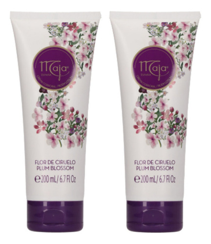 2 Crema Corporal Maja Flor De Ciruelo 200ml