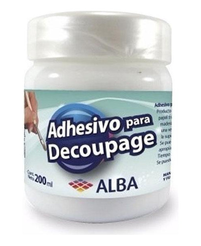 Adhesivo Alba Para Decoupage Y Transferencia X 200 Ml 