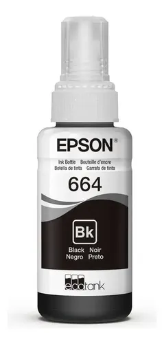 Botella De Tinta Epson Ecofit Color Negro T664