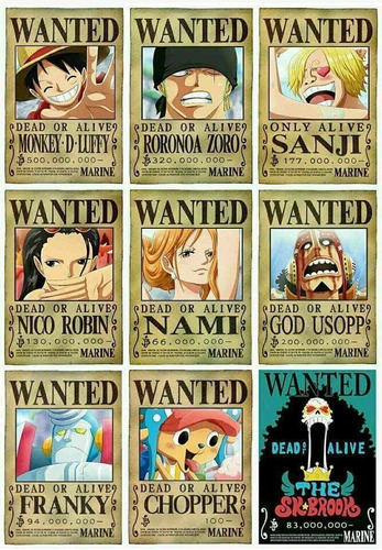 Cuadro Decorativo One Piece Se Busca Texturizado Wanted Mang