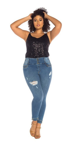 Imagen 5 de 7 de Jeans Colombiano Levanta Cola 14412 Cheviotto