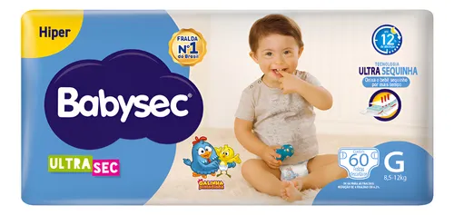 Fralda Babysec Ultrasec Galinha Pintadinha G 60 Unid