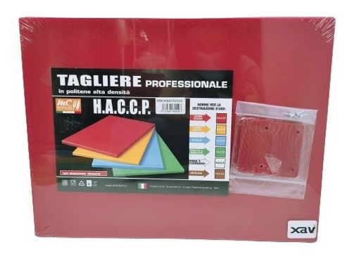 Tabla Picar Cortar Nylon Roja 40x30x2cm Mc F. 7864 Xavi