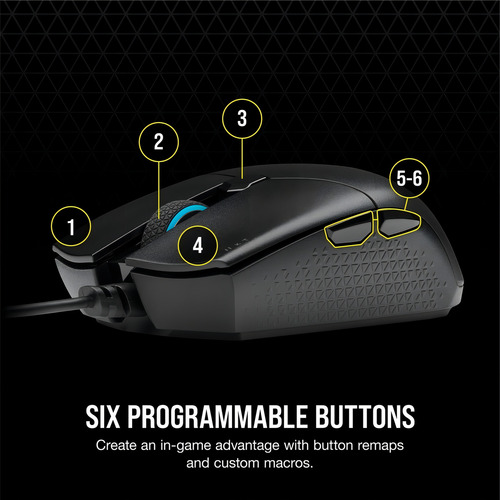 Mouse Gamer De Juego Corsairgaming Katar Pro Ch-930c011-na N Negro