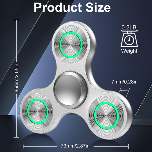 Fidget Spinner Atesson, Acero Inoxidable Ultrarresistente, P