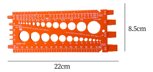 Medidor De Medida De Rosca De Tuerca De Perno De Tornillo,