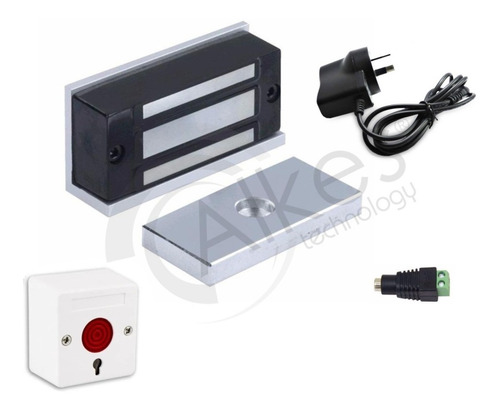 Imagen 1 de 7 de Kit Cerradura Electromagnetica Control Acceso Locker Cajon