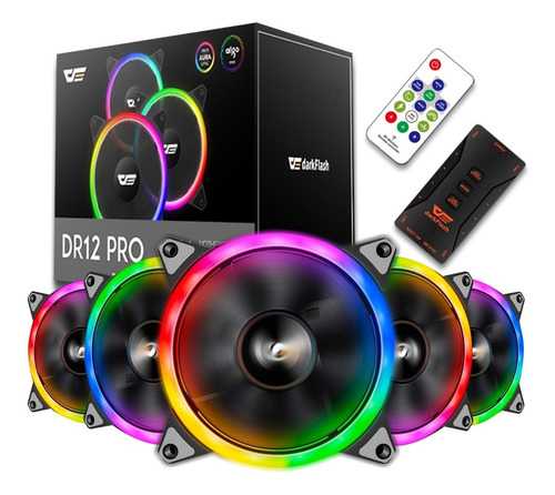 Cooler Fan Aigo Dr12 Pro Rgb D/face 5 Fans +controladora +ir