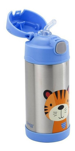 Imagem 2 de 9 de Garrafa Térmica Infantil Inox 270ml Livre De Bpa Clingo