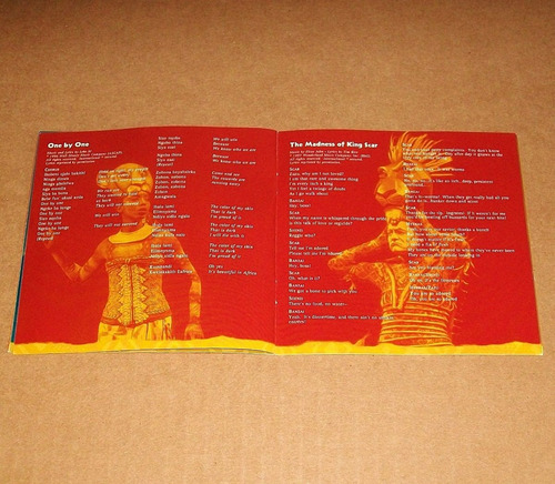 The Lion King Broadway Soundtrack Cd Elton John El Rey Leon (Usado)
