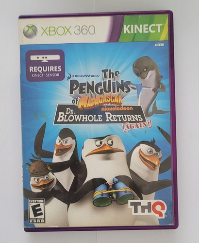 Jogo Kinect Penguins Of Madagascar - Xb360: Fisico/usado