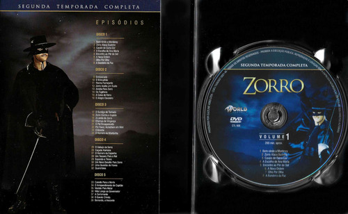 Box Dvd Zorro Segunda Temporada Completa 39 Episódios