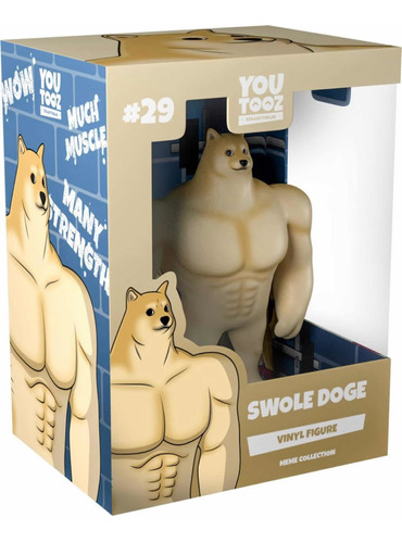 Figura De Vinilo Swole Doge Meme Cheems Perro Fuerte Ofícial