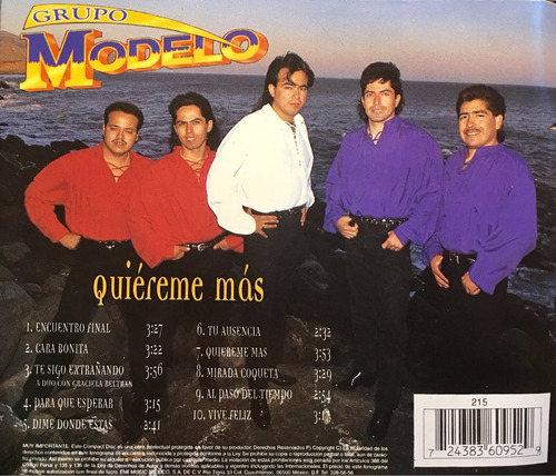 Cd Grupo Modelo Quiereme Mas | MercadoLibre