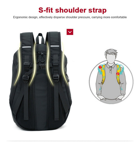 Mochila Multifuncional Para Moto M De Gran Capacidad Mo 6009