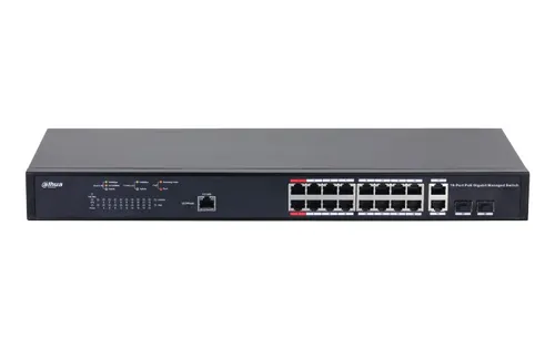Switch Administrable 16 Puertos Poe Dh-pfs4218-16gt-130