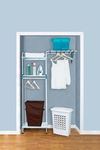 Imagen 3 de 7 de Closet Armable Konekte Blanco 3 Repisas Metal Sólido Durable