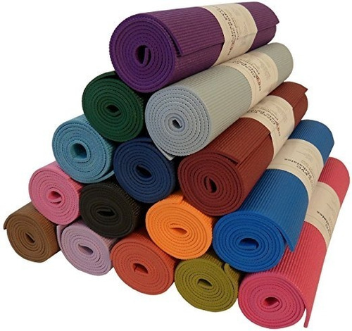 Frijol Yoga Mat Extra Gruesa De 1/4 De Pulgada (6 Mm), Extra