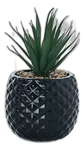 Maceta De Cerámica Con Planta Artificial De Piña Para Decora