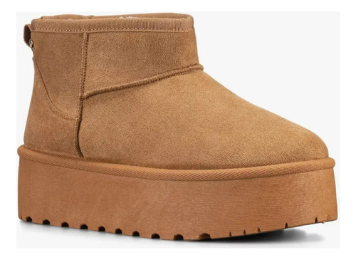 Botas Térmico Chiporro Plantaforma Mujer Nieve De Gamuza