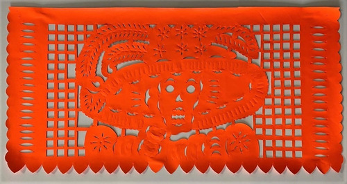 Imagen 1 de 1 de Catrina Fluorescente. Arte Metoli. Papel Picado Metálico