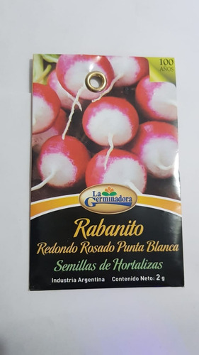 Semillas De Rabanito 2g X Sobre La Germinadora Hortalizas