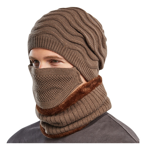 Gorro En Forma De Z Para Invierno, De Lana, Grueso Y Cálido,