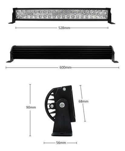 Imagen 5 de 6 de Barra Led 4x4 Barra De Led Barras Led 4x4 Neblinero 120w