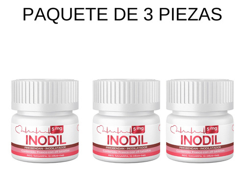 Inodil 5 Mg Santgar Tipo Vetmedin Paquete De 3 Piezas