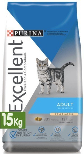 Purina Excellent Gato Adulto Sabor Pollo/arroz X 15kg Caba